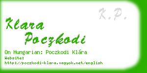 klara poczkodi business card